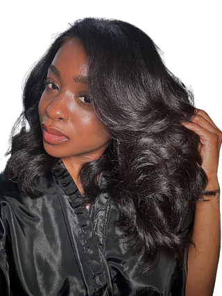 16 Inch Natural Blowout Glueless Wig